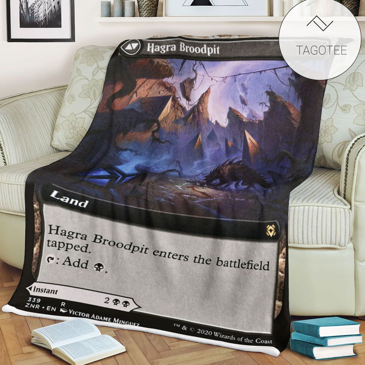 Znr 339 Hagra Broodpit Mtg Game Magic The Gathering Fleece Blanket Znr 339 Hagra Broodpit Mtg Game Magic The Gathering Fleece Blanket