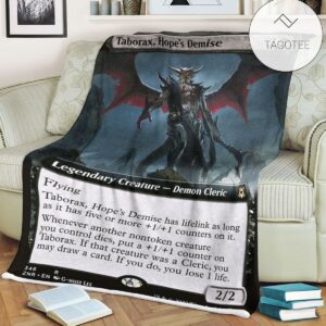Znr 346 Taborax Hope S Demise Mtg Game Magic The Gathering Fleece Blanket