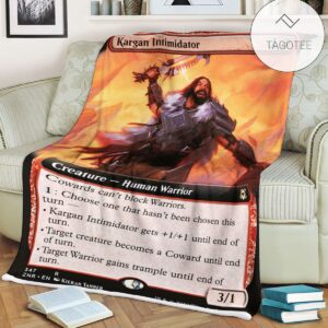 Znr 347 Kargan Intimidator Mtg Game Magic The Gathering Fleece Blanket