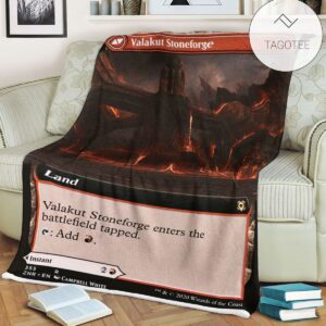 Znr 355 Valakut Stoneforge Mtg Game Magic The Gathering Fleece Blanket