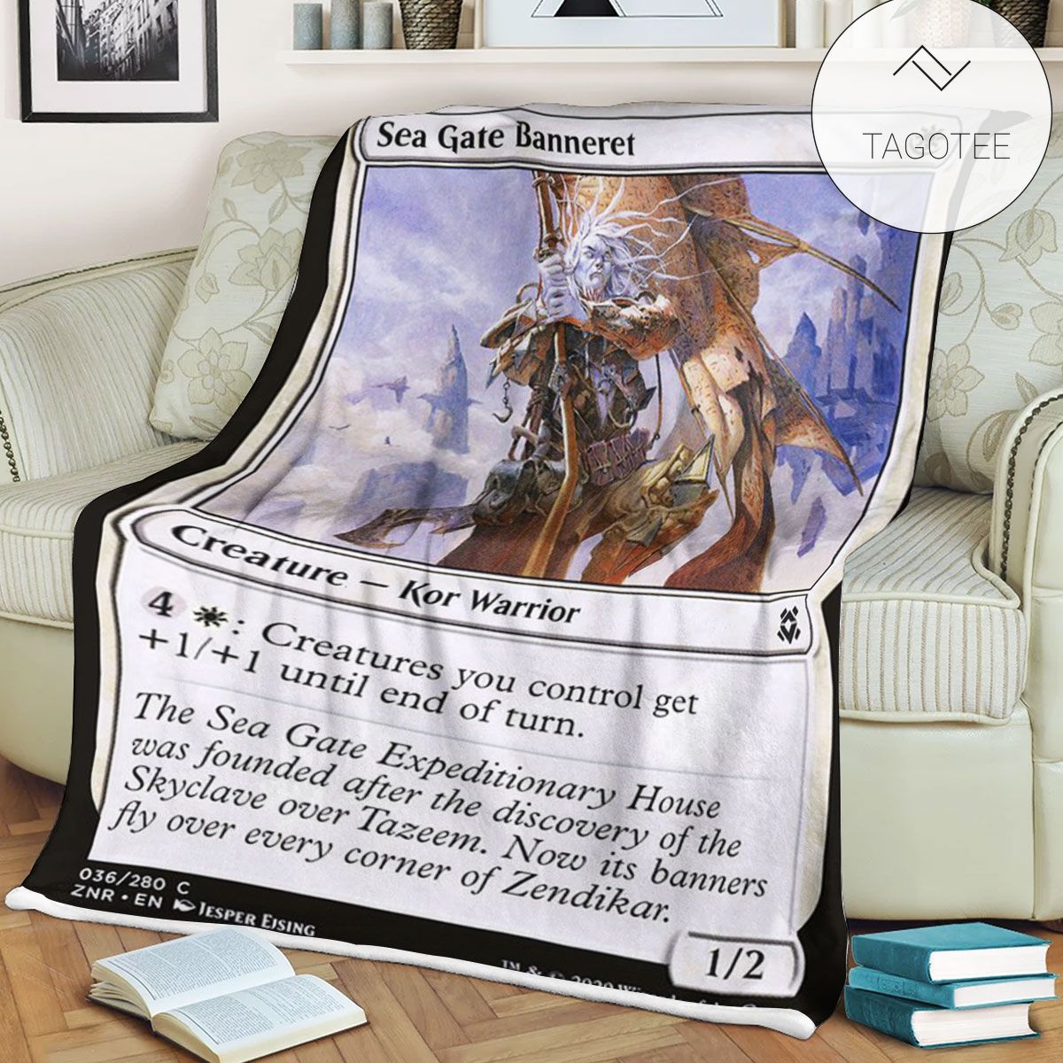 Znr 36 Sea Gate Banneret Mtg Game Magic The Gathering Fleece Blanket Znr 36 Sea Gate Banneret Mtg Game Magic The Gathering Fleece Blanket