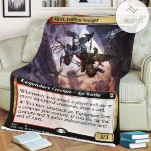 Znr 365 Akiri Fearless Voyager Mtg Game Magic The Gathering Fleece Blanket