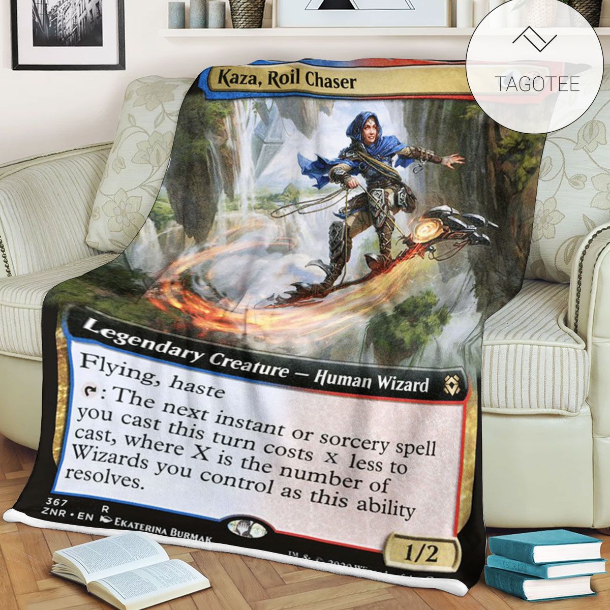 Znr 367 Kaza Roil Chaser Mtg Game Magic The Gathering Fleece Blanket Znr 367 Kaza Roil Chaser Mtg Game Magic The Gathering Fleece Blanket