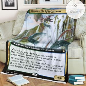 Znr 370 Verazol The Split Current Mtg Game Magic The Gathering Fleece Blanket