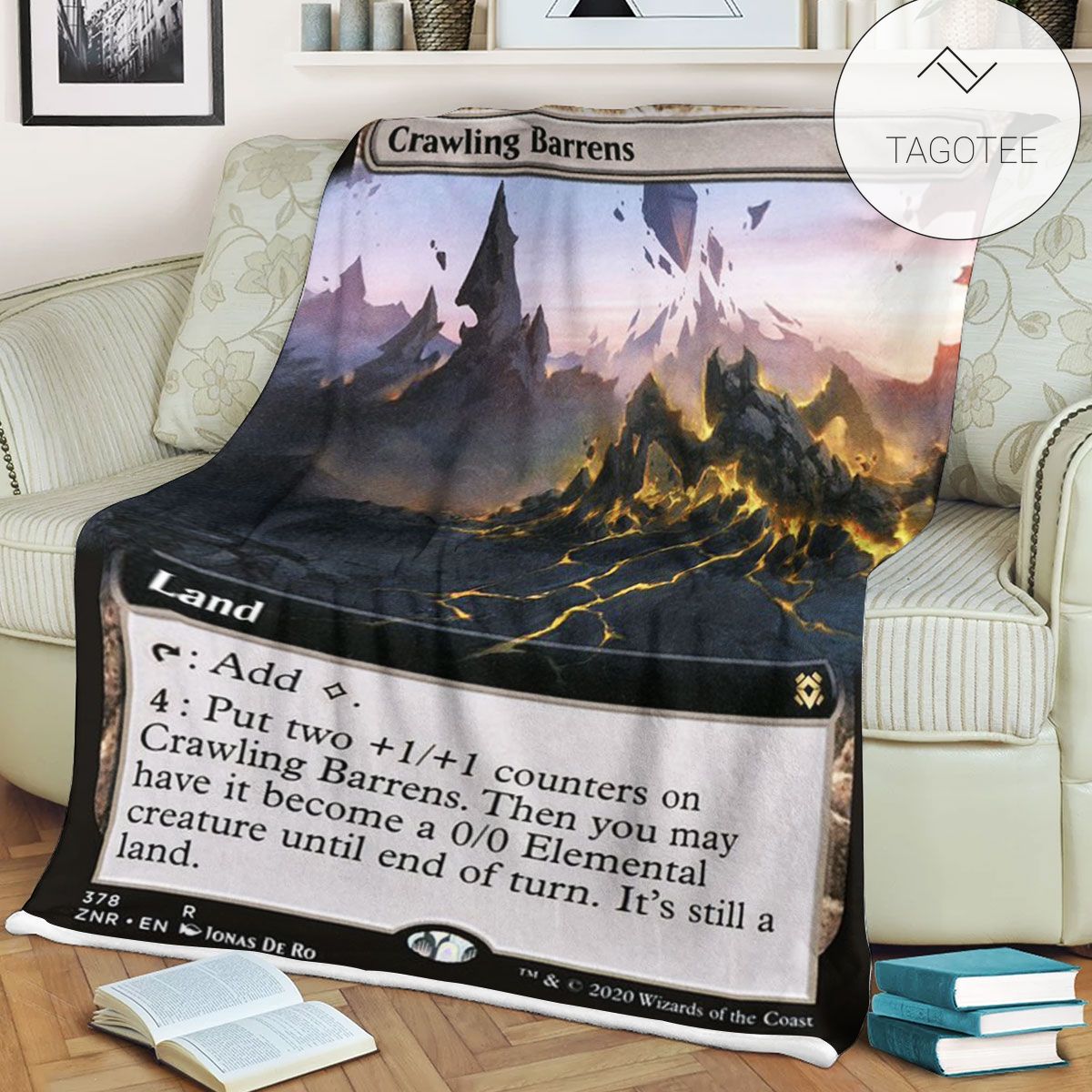 Znr 378 Crawling Barrens Mtg Game Magic The Gathering Fleece Blanket Znr 378 Crawling Barrens Mtg Game Magic The Gathering Fleece Blanket