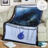 Znr 381 Island Mtg Game Magic The Gathering Fleece Blanket