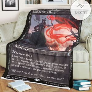 Znr 388 Bloodchief S Thirst Mtg Game Magic The Gathering Fleece Blanket