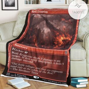 Znr 389 Roil Eruption Mtg Game Magic The Gathering Fleece Blanket