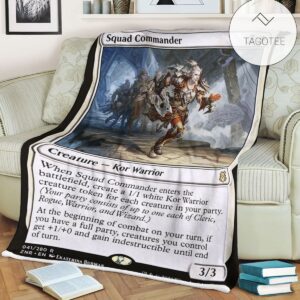 Znr 41 Squad Commander Mtg Game Magic The Gathering Fleece Blanket
