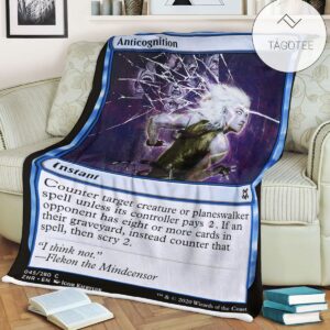 Znr 45 Anticognition Mtg Game Magic The Gathering Fleece Blanket