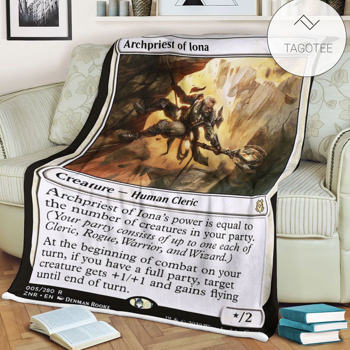Znr 5 Archpriest Of Iona Mtg Game Magic The Gathering Fleece Blanket Znr 5 Archpriest Of Iona Mtg Game Magic The Gathering Fleece Blanket
