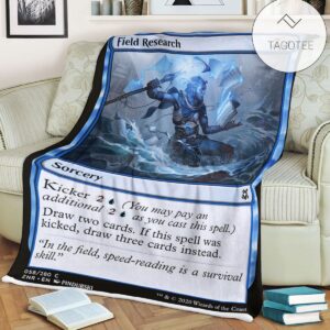 Znr 58 Field Research Mtg Game Magic The Gathering Fleece Blanket