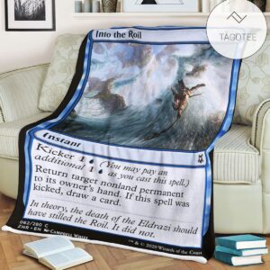 Znr 62 Into The Roil Mtg Game Magic The Gathering Fleece Blanket