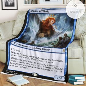 Znr 68 Master Of Winds Mtg Game Magic The Gathering Fleece Blanket
