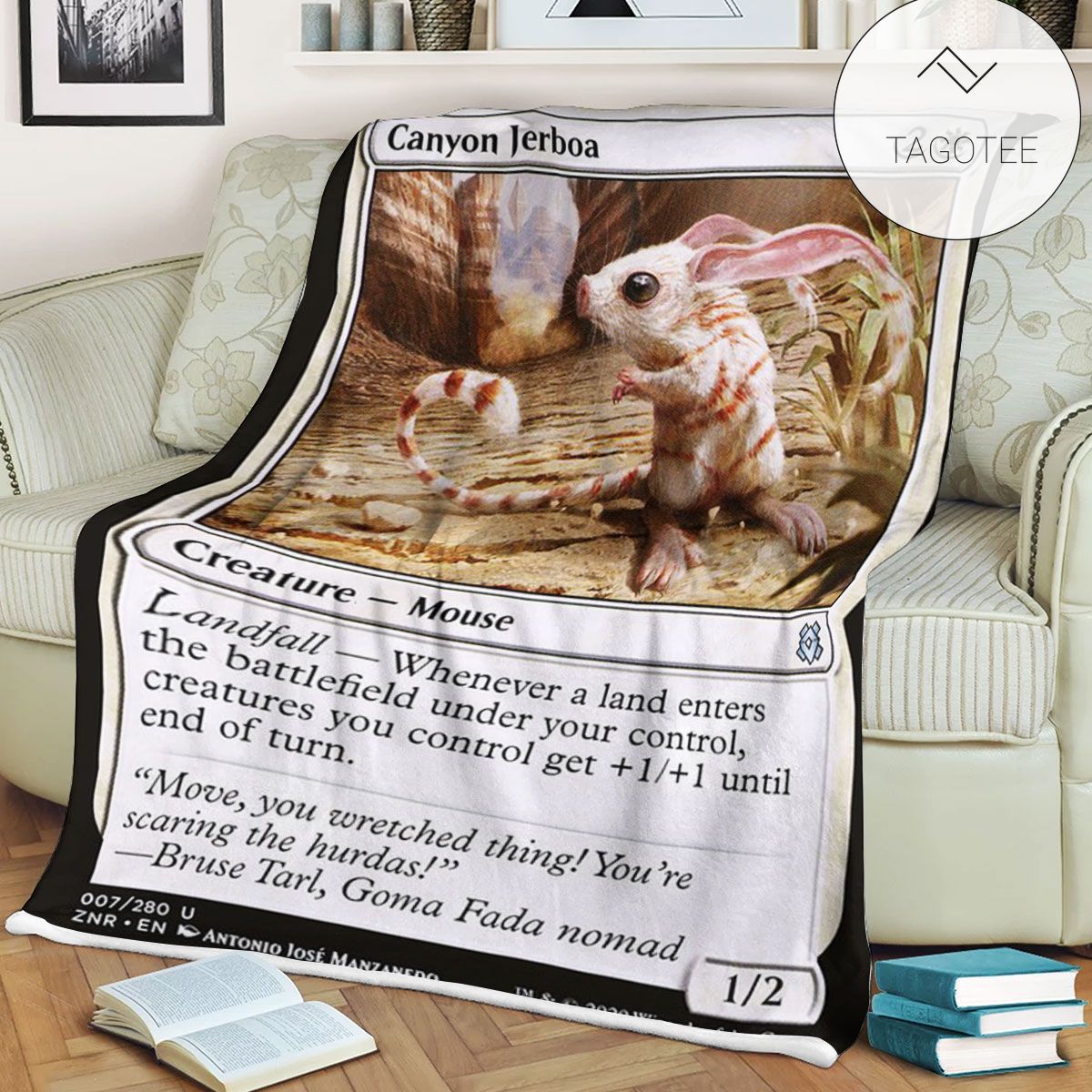 Znr 7 Canyon Jerboa Mtg Game Magic The Gathering Fleece Blanket Znr 7 Canyon Jerboa Mtg Game Magic The Gathering Fleece Blanket