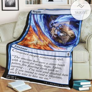 Znr 71 Negate Mtg Game Magic The Gathering Fleece Blanket