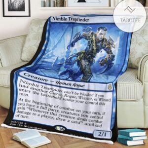 Znr 72 Nimble Trapfinder Mtg Game Magic The Gathering Fleece Blanket