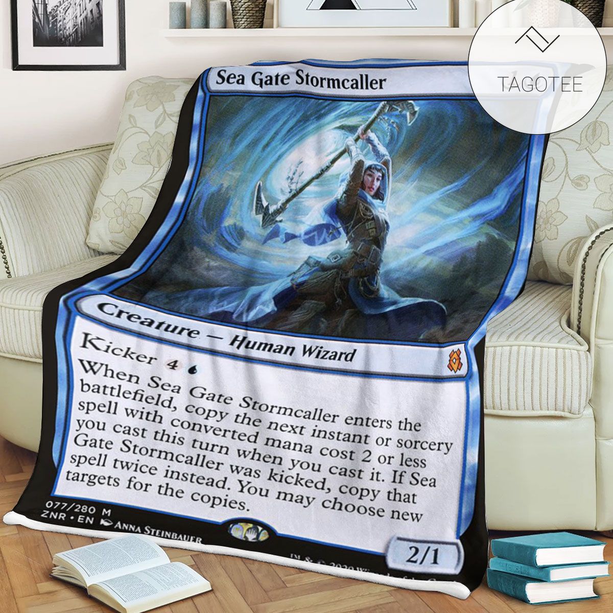 Znr 77 Sea Gate Stormcaller Mtg Game Magic The Gathering Fleece Blanket Znr 77 Sea Gate Stormcaller Mtg Game Magic The Gathering Fleece Blanket