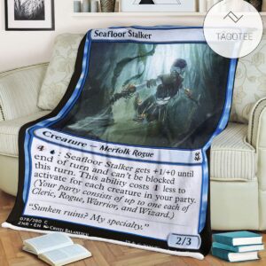 Znr 78 Seafloor Stalker Mtg Game Magic The Gathering Fleece Blanket