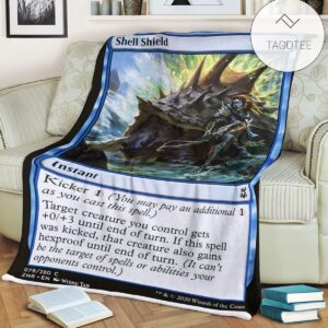 Znr 79 Shell Shield Mtg Game Magic The Gathering Fleece Blanket