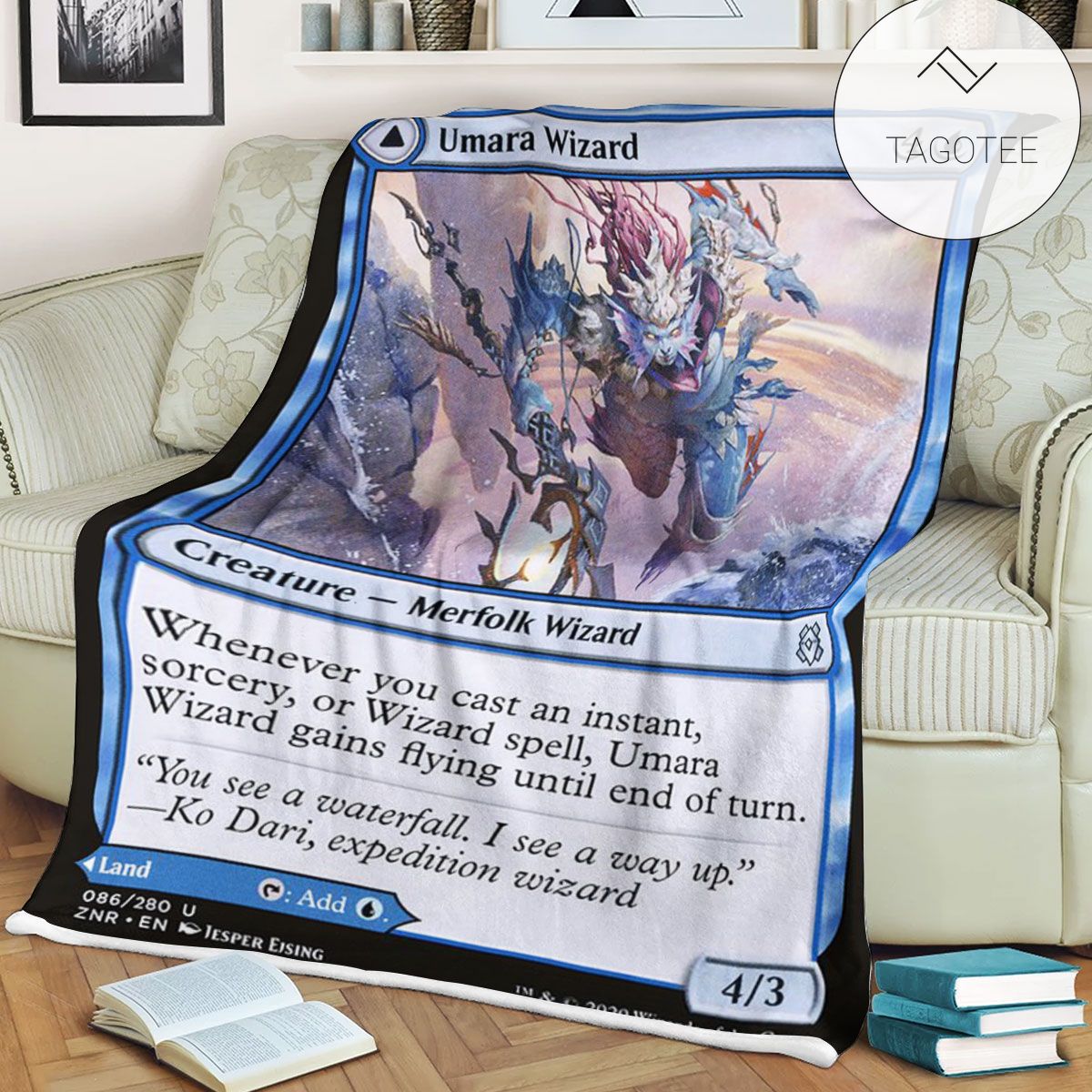 Znr 86 Umara Wizard Mtg Game Magic The Gathering Fleece Blanket Znr 86 Umara Wizard Mtg Game Magic The Gathering Fleece Blanket