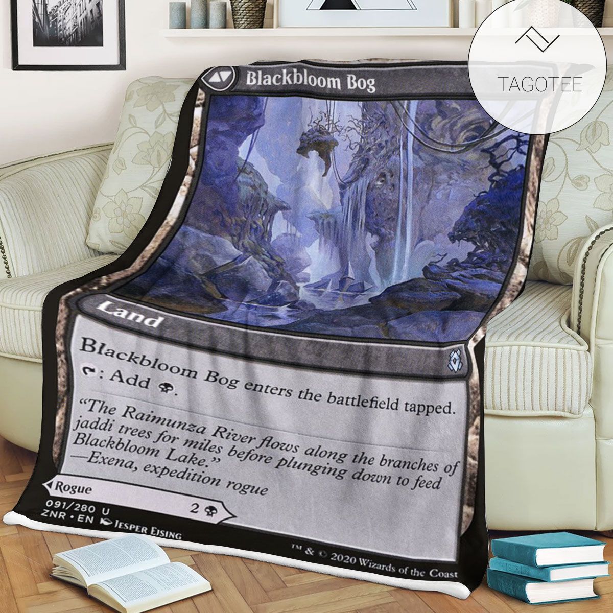 Znr 91 Blackbloom Bog Mtg Game Magic The Gathering Fleece Blanket Znr 91 Blackbloom Bog Mtg Game Magic The Gathering Fleece Blanket