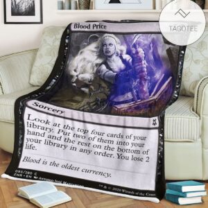 Znr 93 Blood Price Mtg Game Magic The Gathering Fleece Blanket