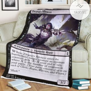 Znr 99 Drana S Silencer Mtg Game Magic The Gathering Fleece Blanket