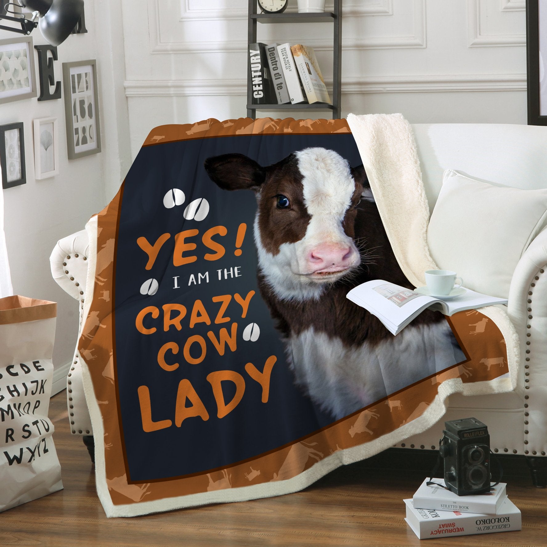 Cow I Am The Crazy Cow Lady Blanket Cow I Am The Crazy Cow Lady Blanket