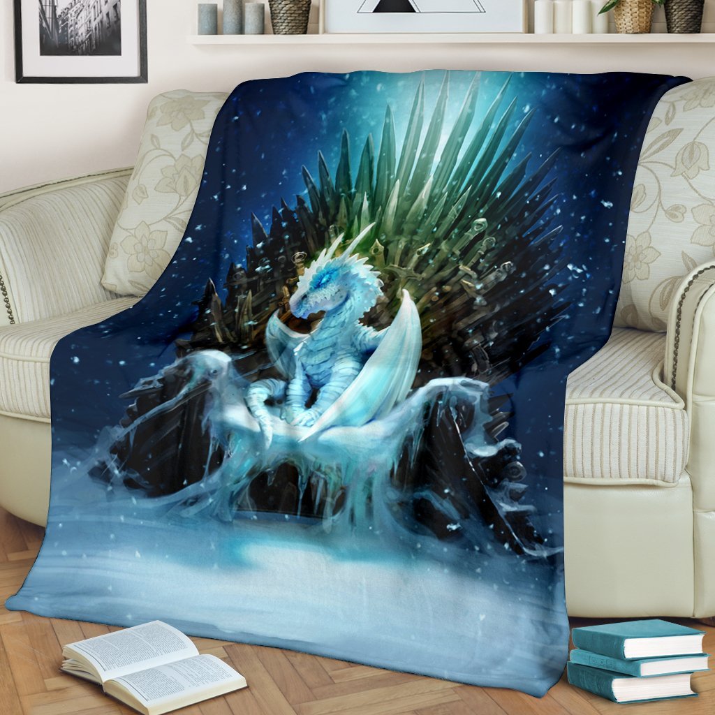 White Walker Ice Dragon Premium Blanket White Walker Ice Dragon Premium Blanket