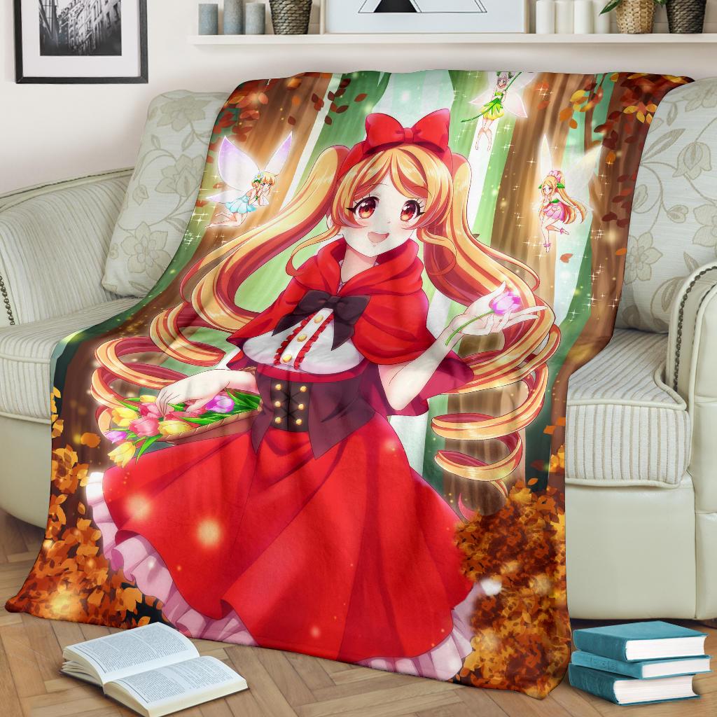 Chibi Red Riding Hood Premium Blanket Chibi Red Riding Hood Premium Blanket