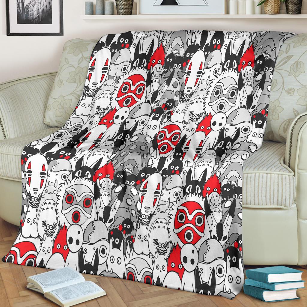 Ghibli Pattern Premium Blanket Ghibli Pattern Premium Blanket