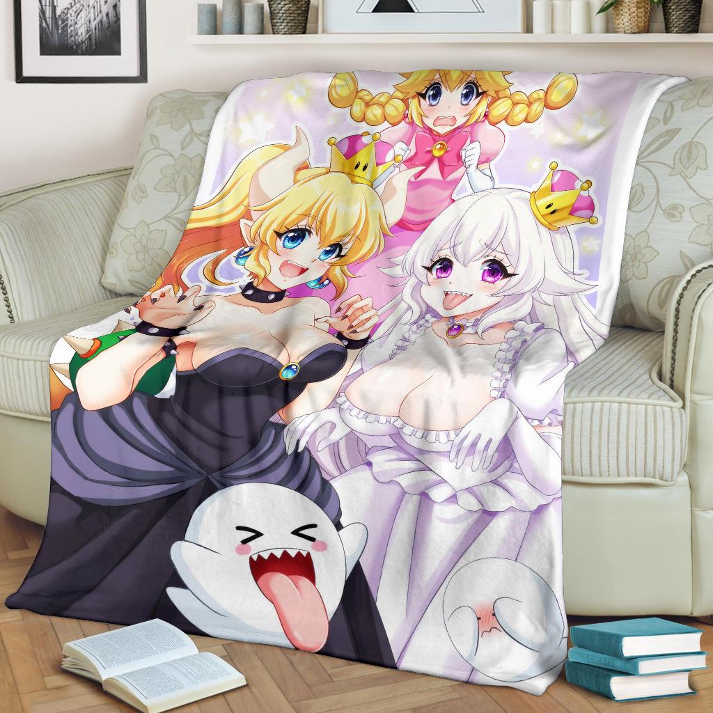Bowsette Y Boosette Premium Blanket Bowsette Y Boosette Premium Blanket