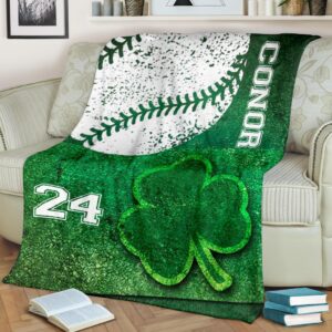 Baseball Shamrock Blanket