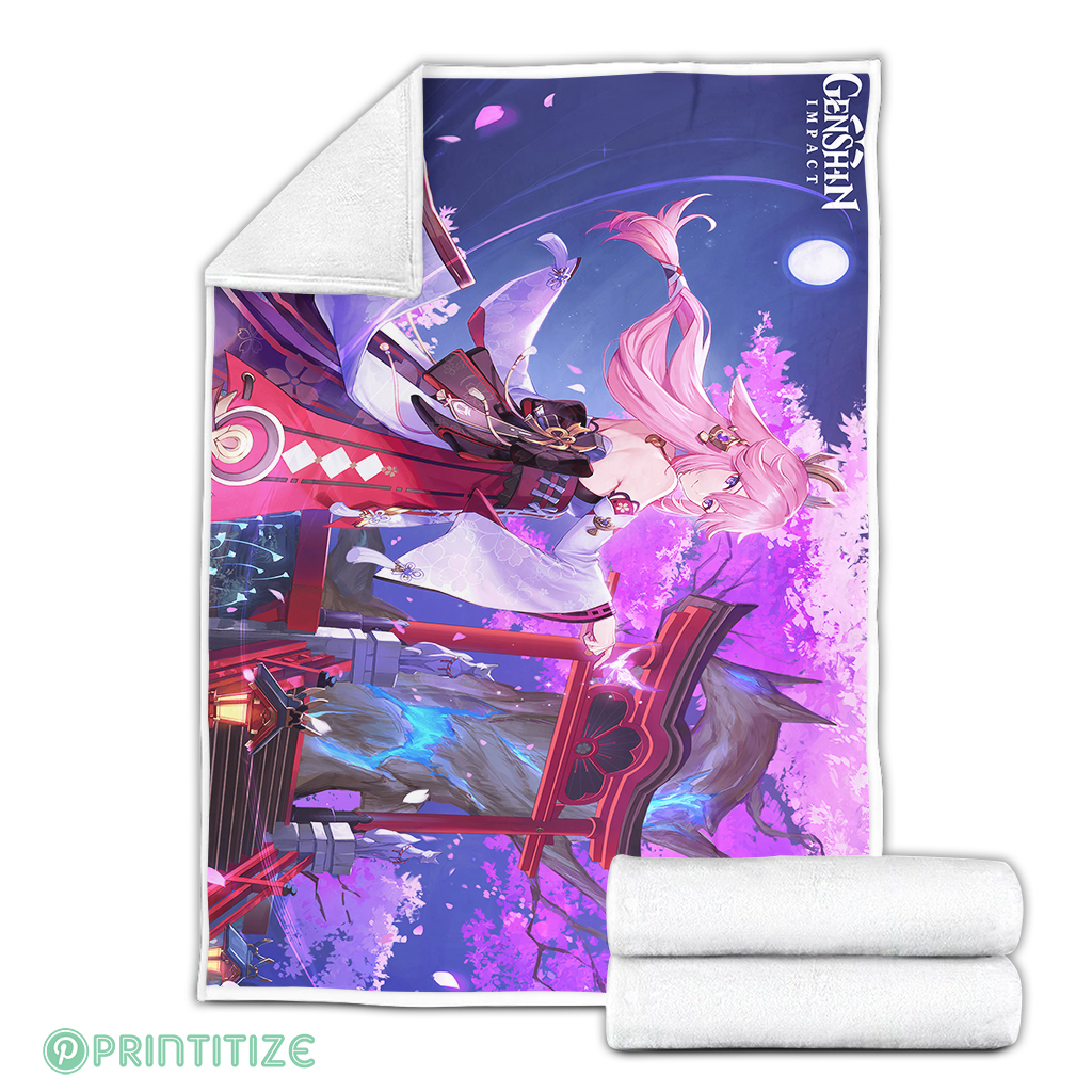 Genshin Impact When The Sakura Bloom Blanket Genshin Impact When The Sakura Bloom Blanket