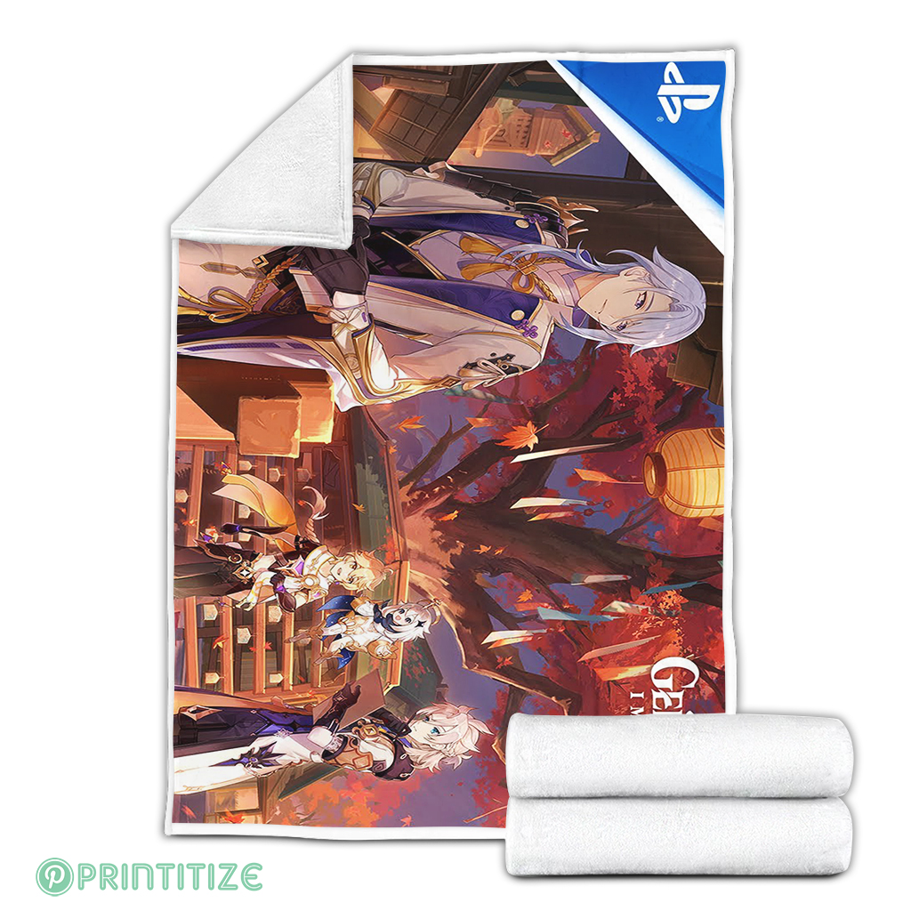 Genshin Impact Zephyr Of The Violet Garden Blanket Genshin Impact Zephyr Of The Violet Garden Blanket